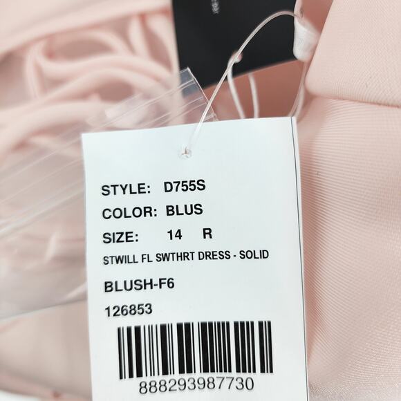 Alfred Sung Blush Strapless Satin Twill Gown W/Pockets - Style D755 Size 14 - Picture 6 of 11